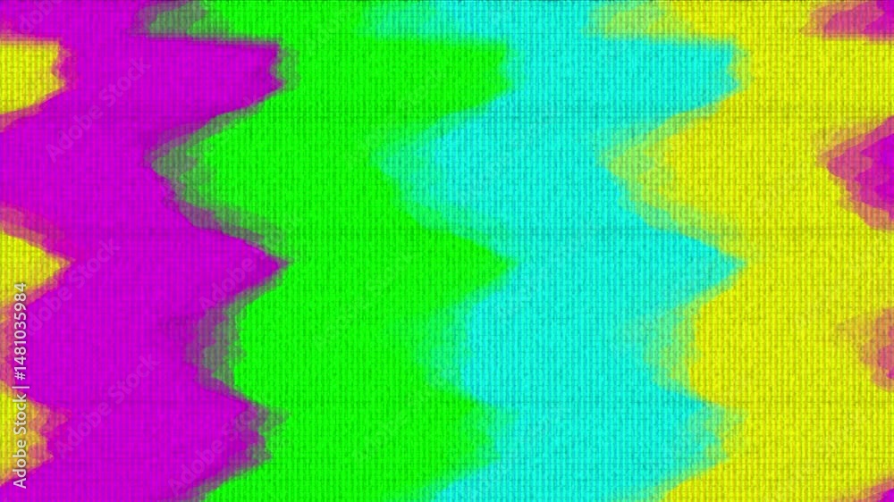 Bandes colorées huit couleurs avec effet de téléviseur défectueux