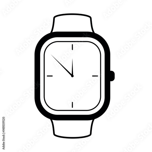Smart hand watch logo type icon illustration for web animation cartoon design.