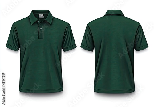 Forest Green Polo Shirt Mockup (1)