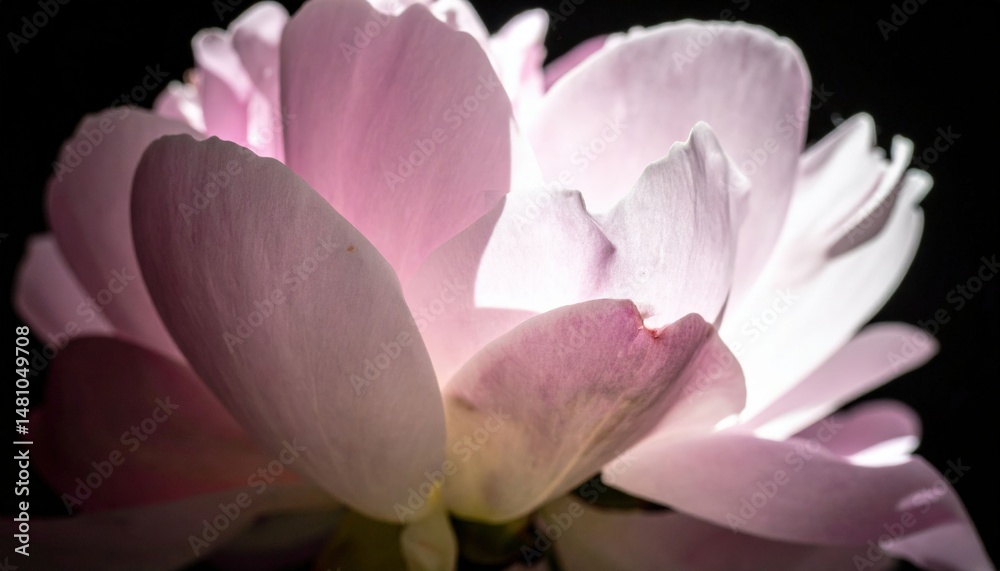 Illuminated Pink Peony Close Up Illuminated Pink Peony Close Up