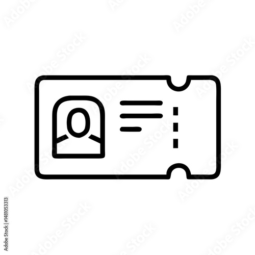 Passbook icon representing banking and financial records, minimalistic design in black and white
