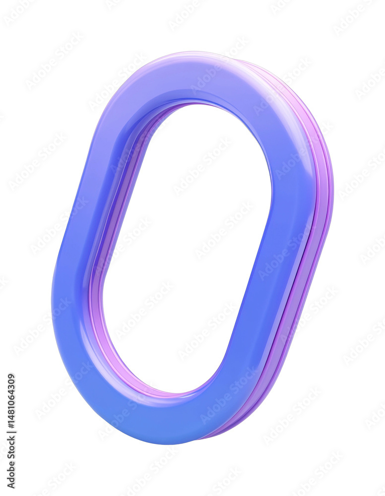 Modern artistic blue and pink 3d elliptical shape, cut out - stock png. Modern artistic blue and pink 3d elliptical shape, cut out - stock png.
