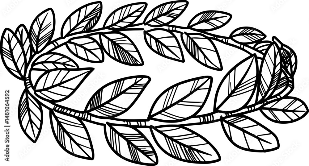 Fototapeta premium Branch with vibrant green leaves, detailed botanical element for natural design, realistic foliage for decor or illustration isolated on transparent background