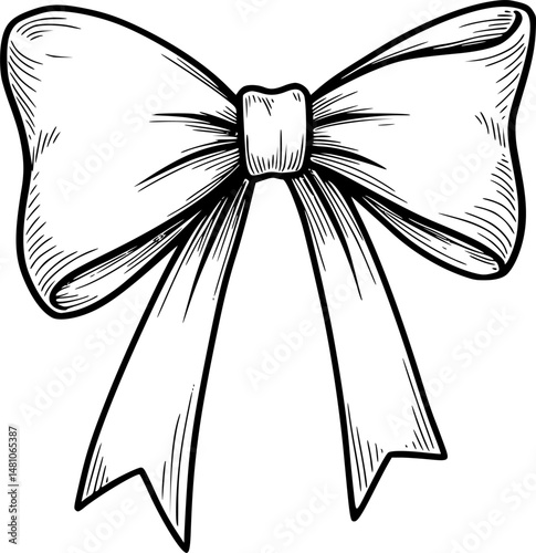 doodle sketch of bow tie
