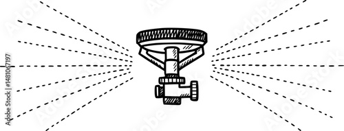 Smart agriculture farming vector illustration with water irrigation
