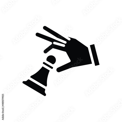 opening chess strategy solid icon vector design good for web or mobile app