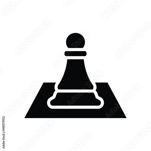 chessboard solid icon vector design good for web or mobile app