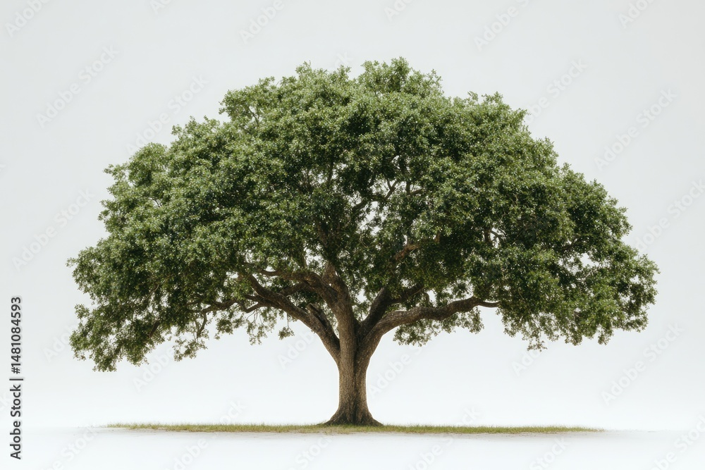 Obraz premium Majestic tree against a plain background