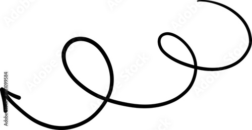 Springy spiral arrow with high bounce energy