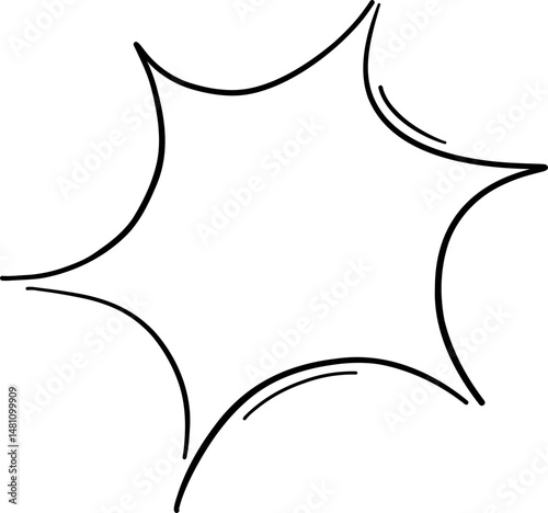 Wavy starburst with exaggerated motion curve
