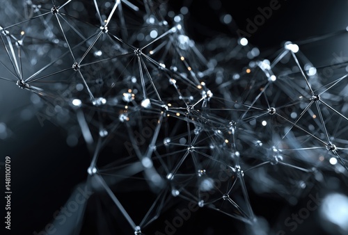 Close-up of abstract network of connections.