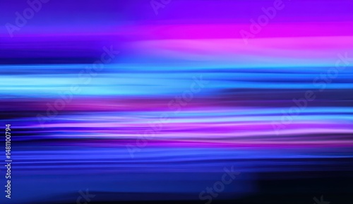 Abstract motion blur of vibrant blue and purple hues.