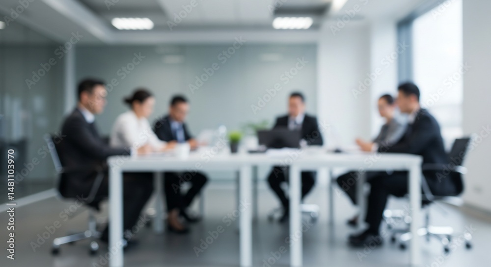 Blurred office conference room scene Blurred office conference room scene