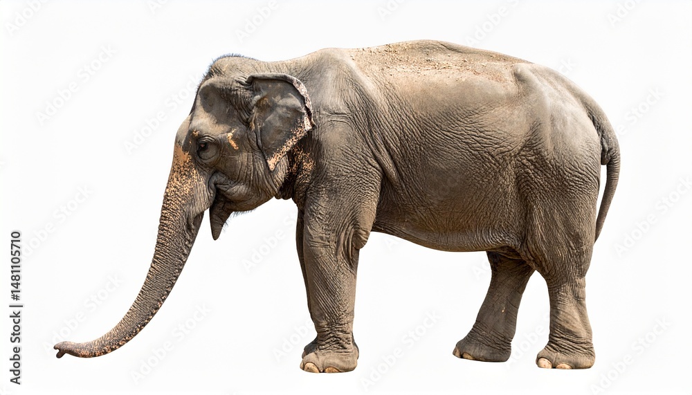 Obraz premium elephant isolated on white background.