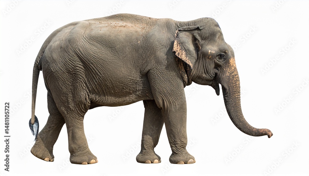 Fototapeta premium elephant isolated on white background.