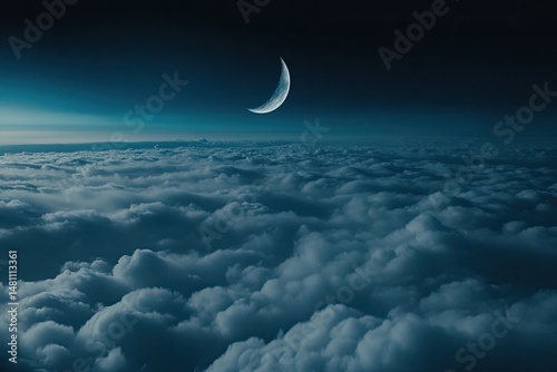 Above the clouds at night