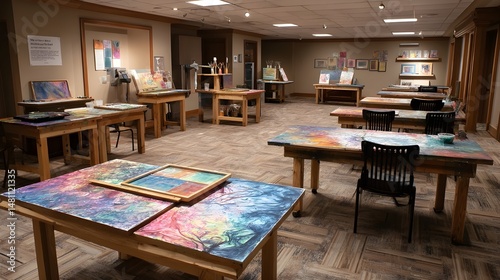 Wallpaper Mural Engage Young Artists With Finger Painting Station Featuring Mats And Vibrant Non Toxic Paint Supplies Torontodigital.ca