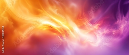 Abstract orange purple swirls, cosmic background