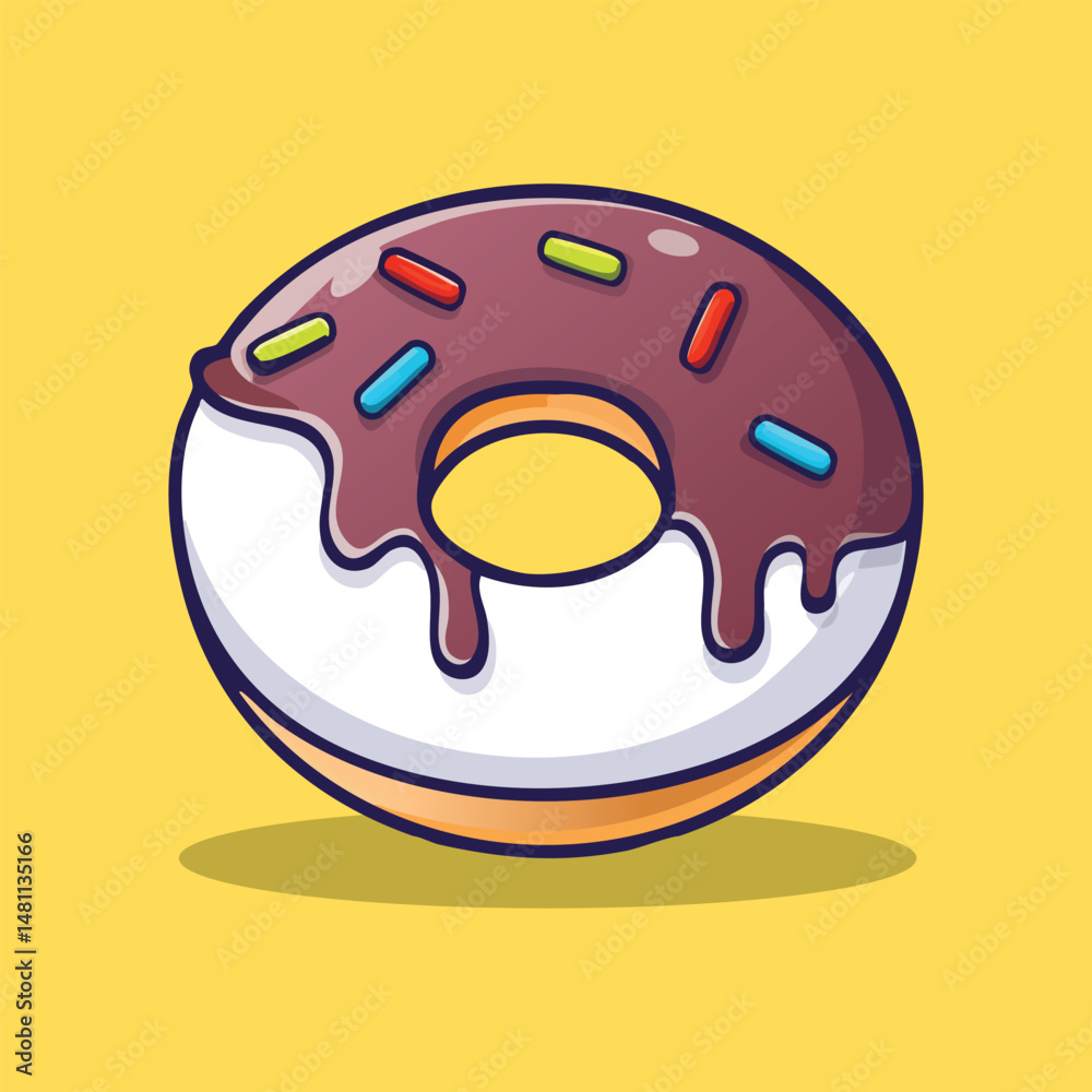 Obraz premium melted chocolate donuts