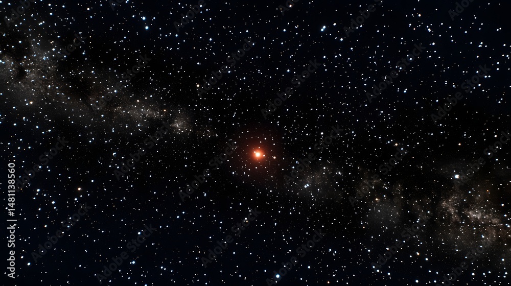 Fototapeta premium Cosmic expanse with a vibrant starburst center.