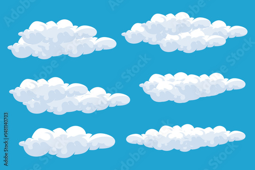 wallpaper background cloud simple minimalist illustration icon template natural scenery bright blue sky