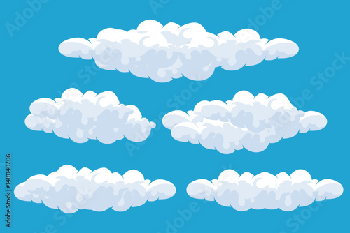 wallpaper background cloud simple minimalist illustration icon template natural scenery bright blue sky