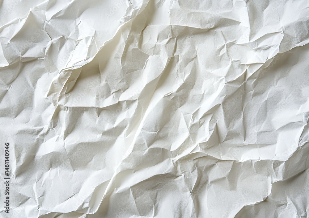 Obraz premium Crumpled white paper texture (5)