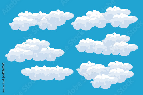 wallpaper background cloud simple minimalist illustration icon template natural scenery bright blue sky