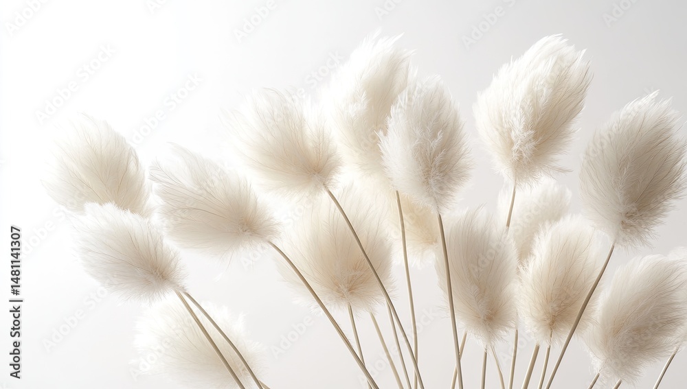Delicate, fluffy, white dried flowers Delicate, fluffy, white dried flowers
