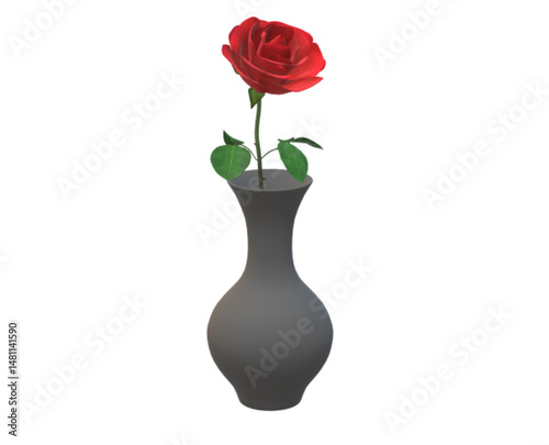 Rose in a vase