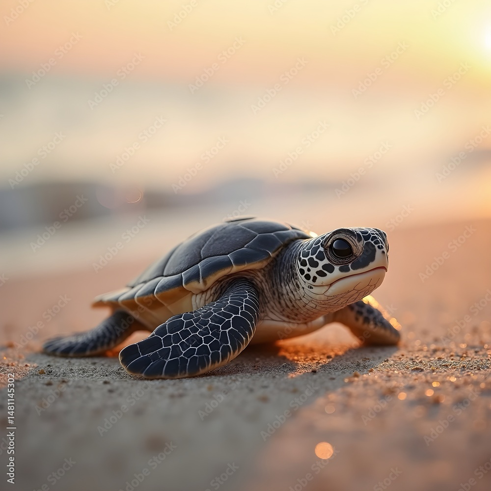 Obraz premium turtle on the beach
