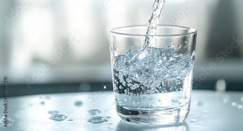 Pouring water into a glass (2)