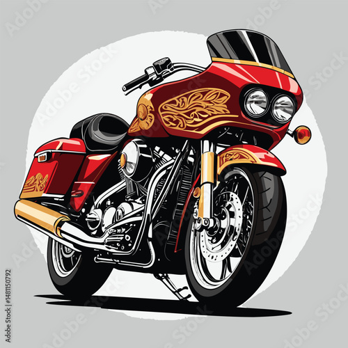 unique and cool motorcycle vector