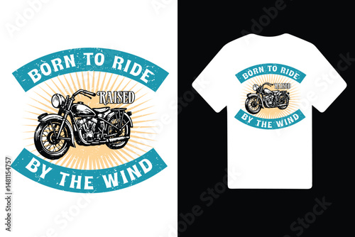 Vintage Motorbike T-Shirt Design | Retro Typography Vector Artwork for Classic Style Lovers