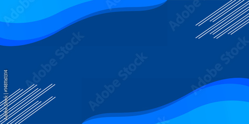 Modern Blue Abstract Wave Background with Lines