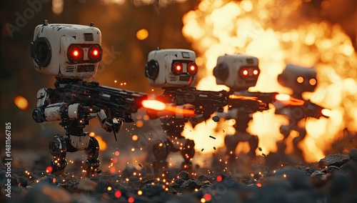Tiny robots in war