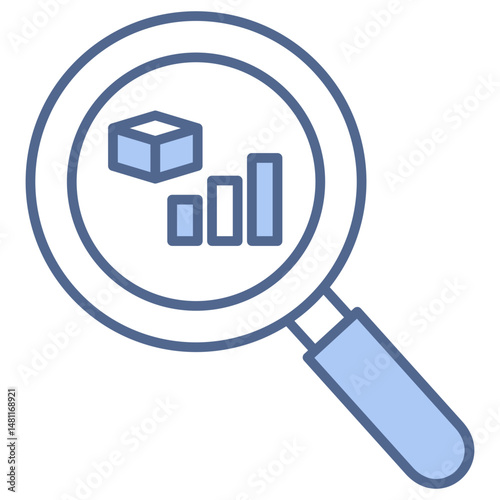Competitive Analysis Blue Icon