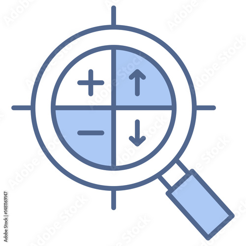 Swot Analysis Blue Icon