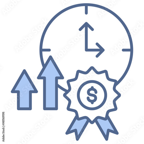 Lean Management Blue Icon