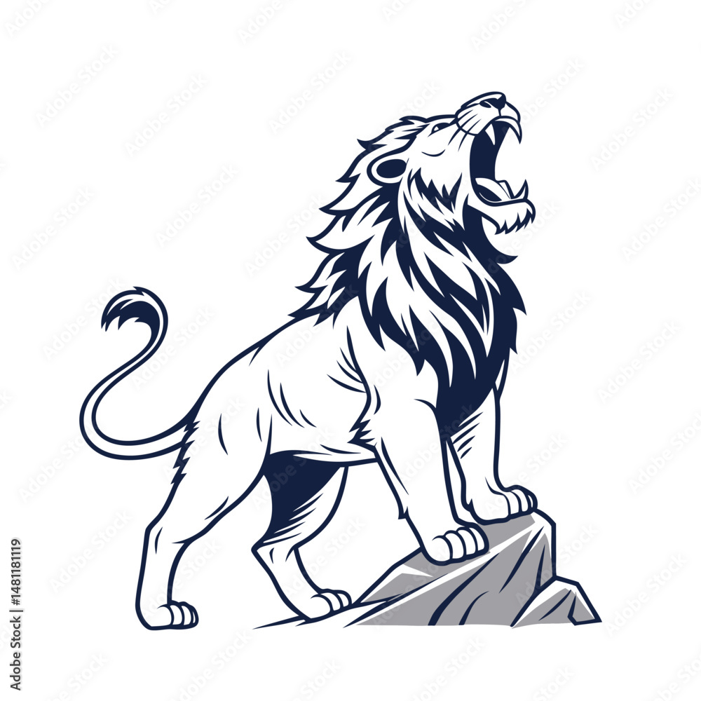 Obraz premium lion vector illustration