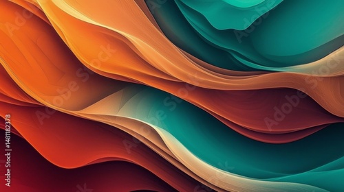 Unique and artistic depiction of color blends and geometric forms.