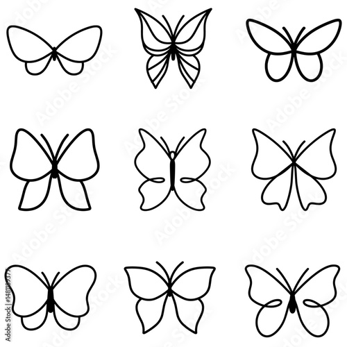 Borboleta minimalista logo