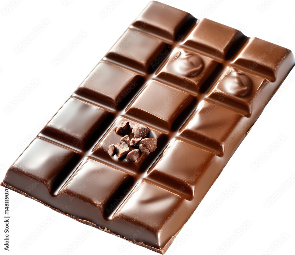 Fototapeta premium Dark Chocolate Bar with Chocolate Chips