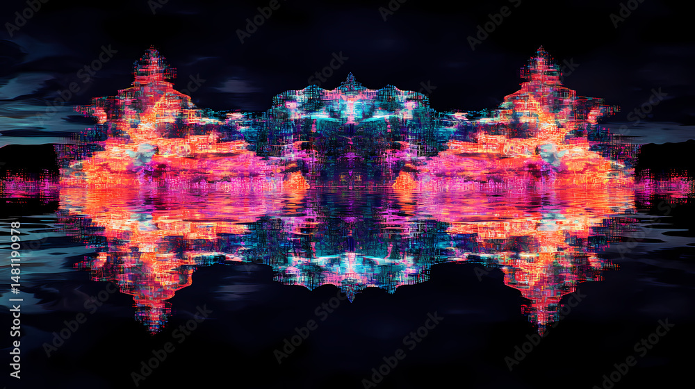 Fototapeta premium luminous binary streams