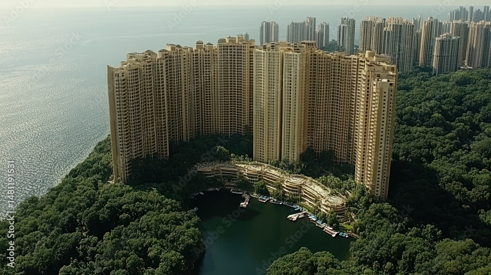 Obraz premium aerial view of the city