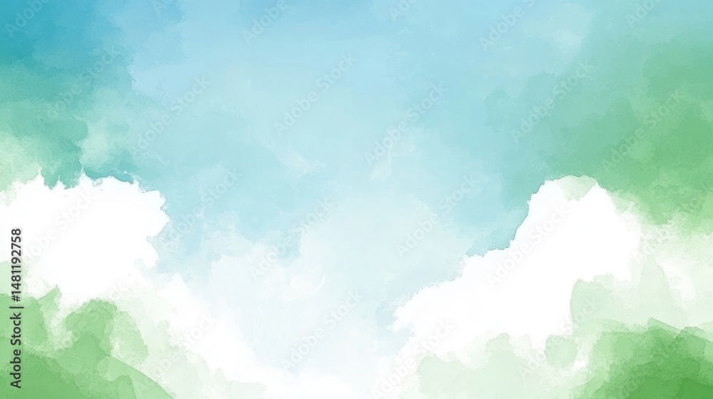 Obraz premium Abstract Watercolor Sky Background