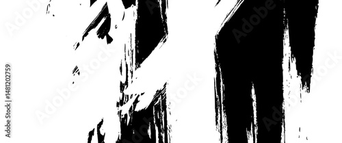 Vector grunge brush strokes texture rough black scratches for wallpaper.