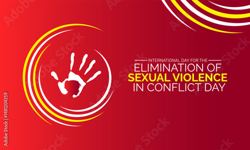 Elimination of Sexual Violence in Conflict Day. June 19 – Awareness Poster, Banner, Social Media Post, Background Template Design Inspiration Vector Illustration