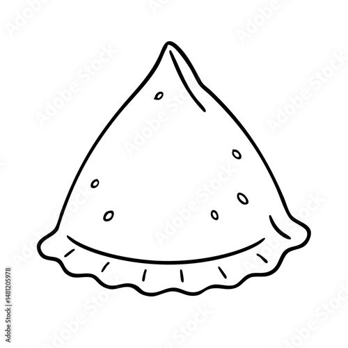 Samosa – Crispy Indian Savory Pastry Vector Illustration