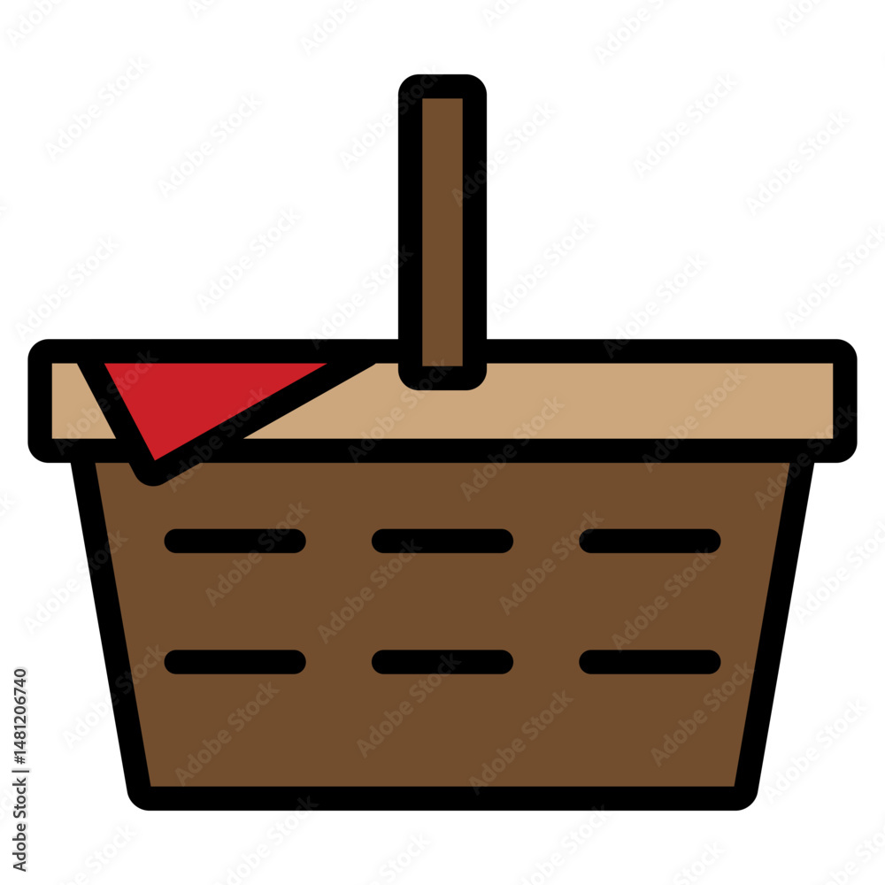 Fototapeta premium picnic basket icon